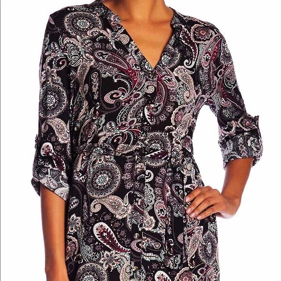 đť…şPAPILLON Blanc dress size M paisley gorpcore - Picture 4 of 6